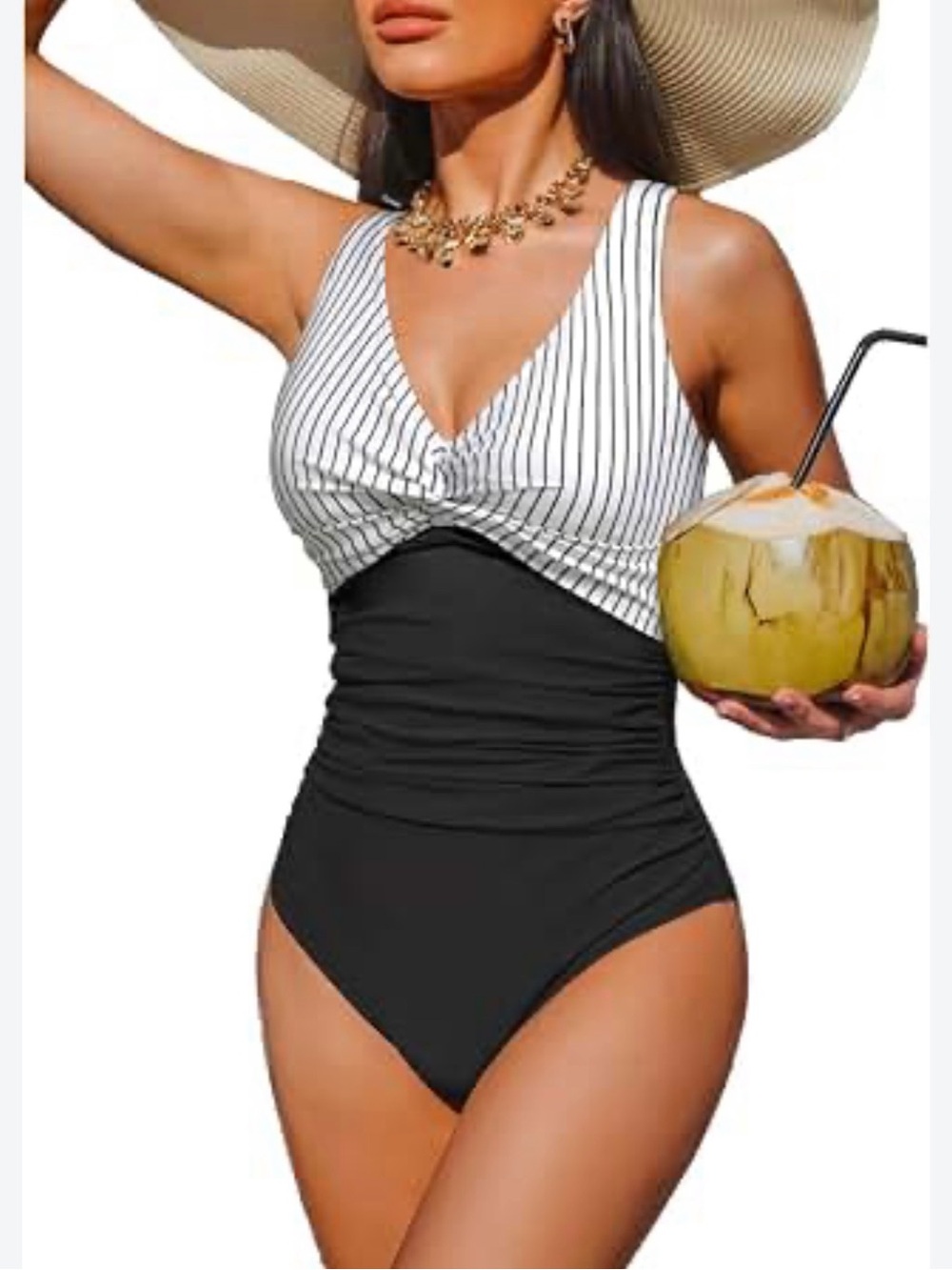 B2prity Women's One Piece Swimdress Swimsuit Tummy Control